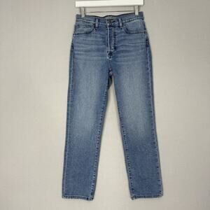 Joe's Jeans Womens 27 Blue The OG Cara High Rise Straight Button Fly Denim Basic